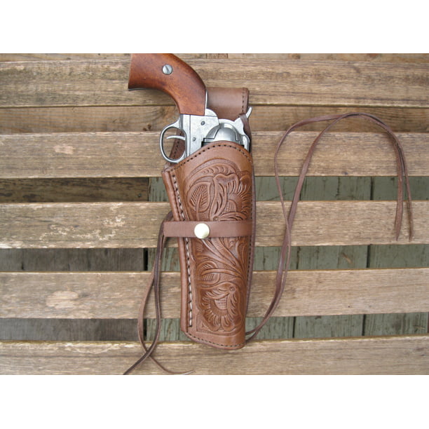Colt SAA 5 1/2" Single Action Revolver Leather Cross Draw Holster TAN RH